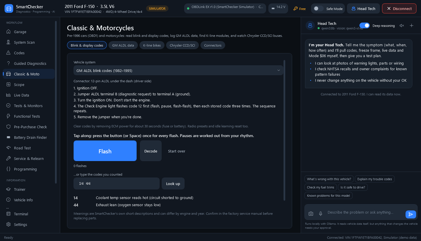 Classic and motorcycle codes